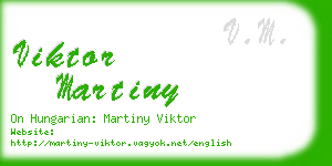 viktor martiny business card
